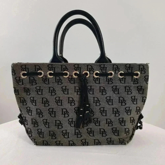 Dooney & Bourke black canvas signature tote - Picture 1 of 11